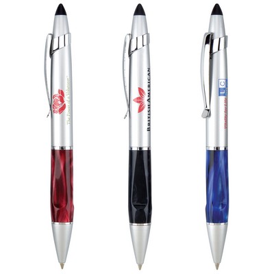 Media - Acrylic Resin Twist Action Ballpoint Pen with PDA Stylus