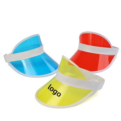 Unisex Sun Visors Plastic Clear Cap