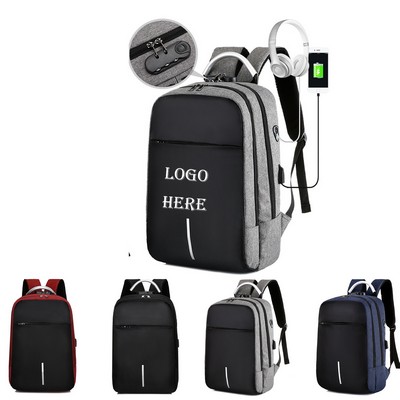 Anti-Theft Computer Backpack With Usb Charging Port