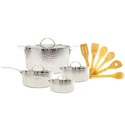 BergHoff Tri-Ply 18/10 Ss 13Pc Cookware Set, Hammered