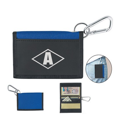 ID Holder with Wallet and Carabiner