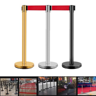 Queue Pole Retractable W/Belt Crowd Control Barrier