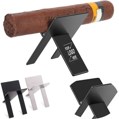 Stainless Steel Cigar Holder with Leather Pouch