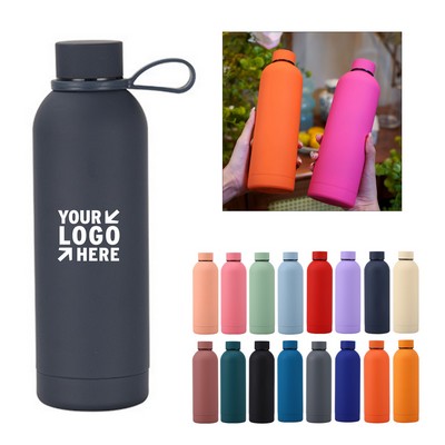 18 oz. Travel Stainless Steel Vacuum Insulated Leak-proof Bottle w/ Lid & Handle