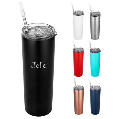 20Oz Straight Stainless Steel Tumbler Insulated Water Bottle