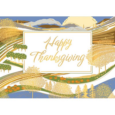 Thanksgiving Landscape Greeting Card