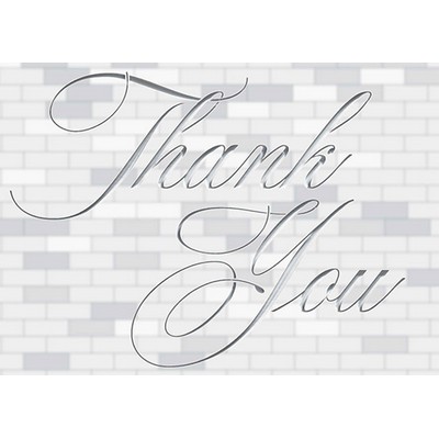 Subway Tile Thank You Greetings Card