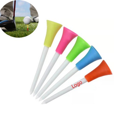 Dual-Color Rubber and Plastic Golf Tee with Soft Sleeve