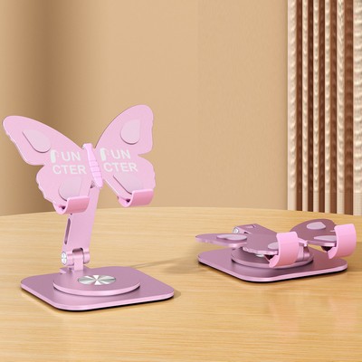 Butterfly Foldable Adjustable Aluminum Alloy Desktop Phone Stand Phone Holder