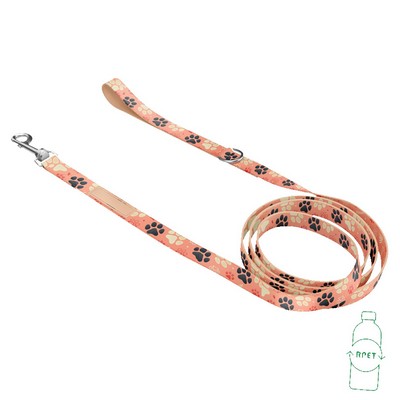 RPET Dye Sublimated Pet Leash with Snap Carabiner