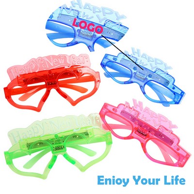 LED Happy New Year Flashing Glasses