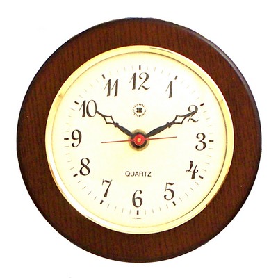 Clock On Cherry Wood