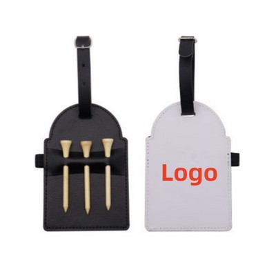 Custom Luggage Tags with 3 Golf Tees