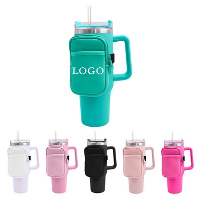 Double Pocket Neoprene Sleeve Of 40oz Tumblers