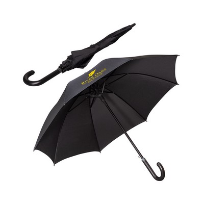 Leeman Executive Umbrella With Curved Faux Leather Handle