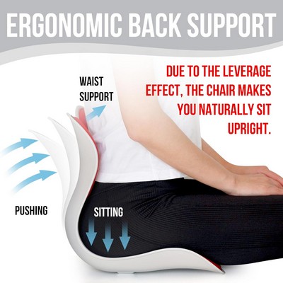 Ergonomic Back Support Cushion For Chair, Straightener Posture Corrector