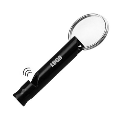 Small Aluminum Alloy Whistle Keychain