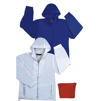 Foldable Nylon Single Wind Coat w/ Hood