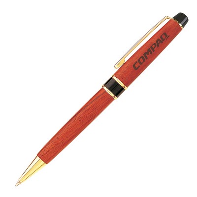 Terrific Timber-12 Ballpoint Pen w/Sculpted Top