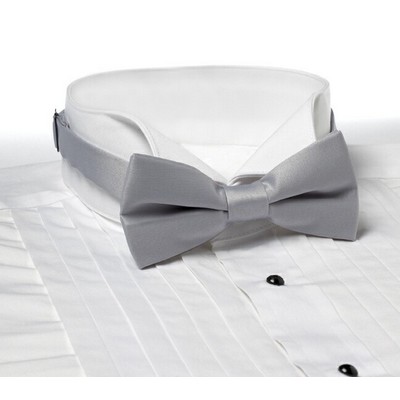 Light Gray Banded Bow Tie