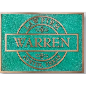 Bronze Cast Plaque w/Leatherette Texture