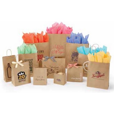 Recycled Natural Kraft Paper Shopping Bag (13"x 6"x 15 ½")