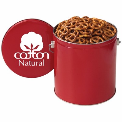 Gallon Snack Tins - Mini Pretzels