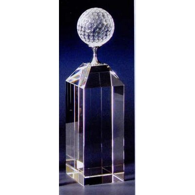 Pyramid Top Golf Trophy (9"x2 3/8")