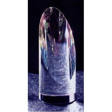 Crystal Rainbow Slant Cylinder (3-3/8"x1-3/8")