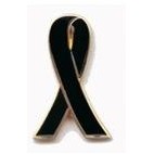 In Memorial/Mourning/Melanoma Awareness Ribbon Lapel Pin