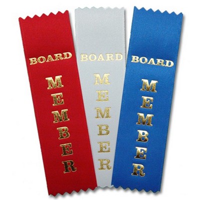 1-5/8"x6" Vertical Board Member Stock Title Ribbon