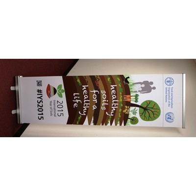 Retractable Banner Stand with 24" x 78" Banner