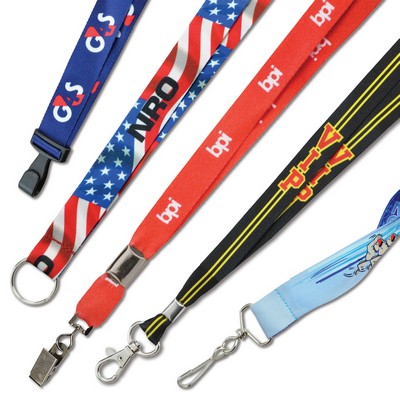 5/8" Smooth Polyester Custom Dye-Sublimated Lanyards