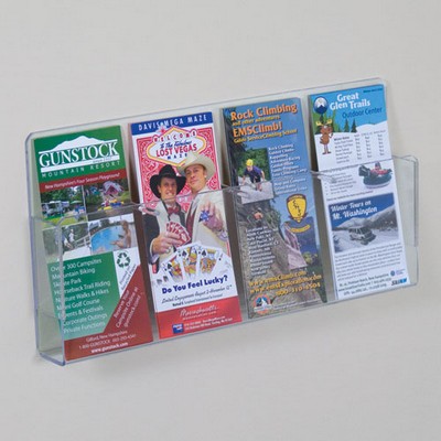 Clear Acrylic Wall Rack w/Adjustable Pockets