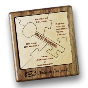 5 Piece Wood Jigsaw Puzzle w/Key Design