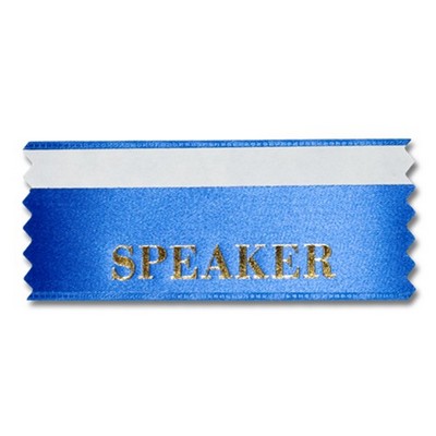 1-5/8"x4" Horizontal Stock Title Ribbon W/ Tape (Speaker)