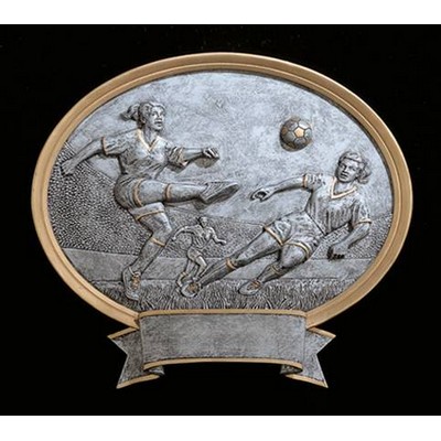 Soccer, Female Oval Sport Legend Plates - 6"