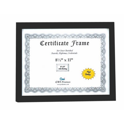 Black Wooden Certificate Frame (8.5"x11")