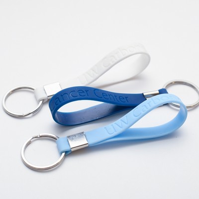 1/2" Silicone Wristband w/Key Chain