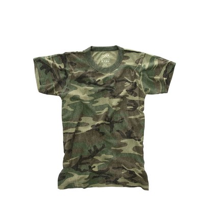 Kids' Vintage Woodland Camouflage T Shirt (XS to XL)