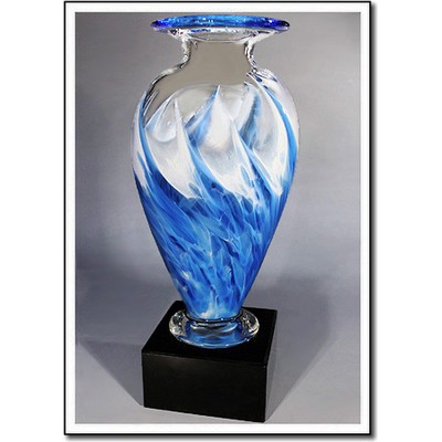 Snow Flurry Mercury Vase w/o Marble Base (5"x10")