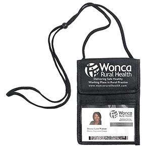 "Networker" Non-Woven Econo 5 Function Trade Show Badgeholder & Neck Wallet (Overseas)