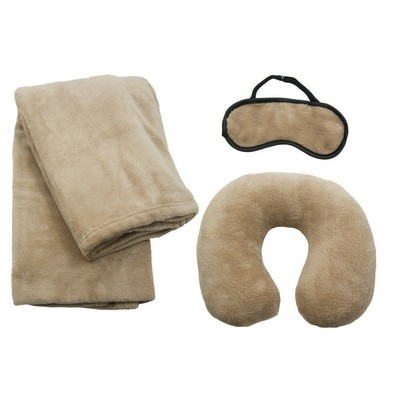 Travel Set w/Blanket, Pillow & Mask