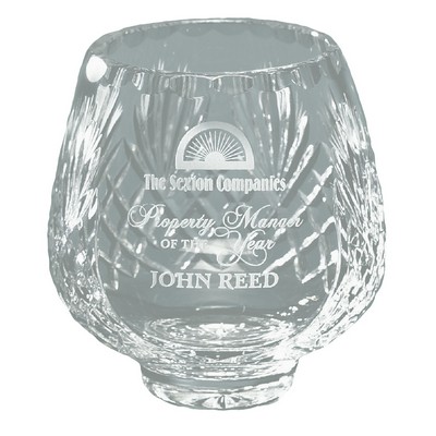 Lead Crystal Footed Rose Bowl (5")