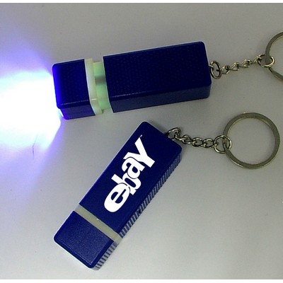 Square Shape LED Flashlight w/Keychain