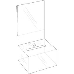 Clear Acrylic Locking Coin Box w/Header