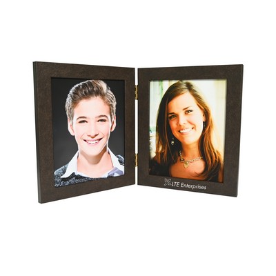 Buckingham Leather Hinged Double 8"x10" Picture Frame