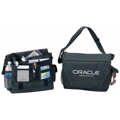 Deluxe Polyester Organizer Messenger Bag