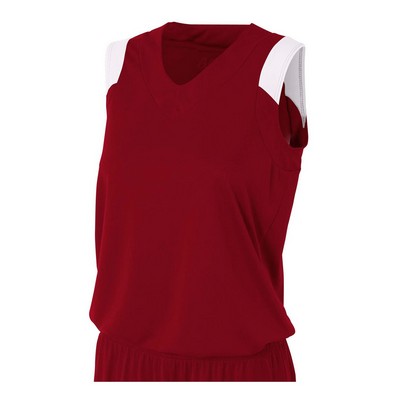 A4 Women's Moisture Management V-Neck Muscle Shirt