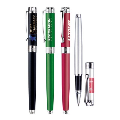 Metal Pen, Rollerball pen, Twist action, Blue ink refill optional